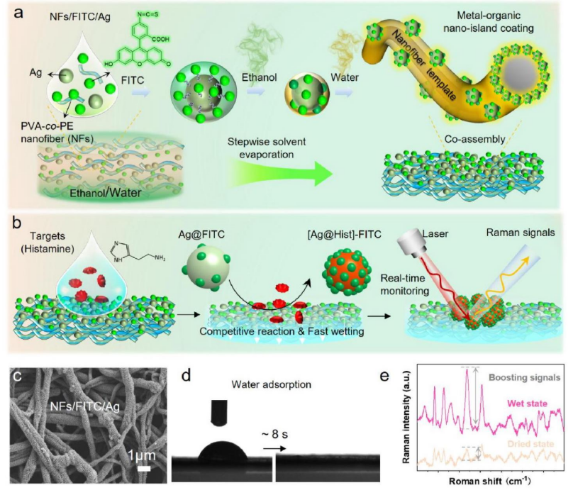 武汉纺织大学王栋教授、严坤副教授团队：基于动态竞争配位化学的共组装纳米纤维检测试纸